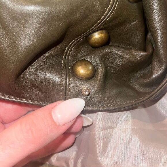 Adrienne Landau Quartz NWT BRASS STUD LEATHER JACKET SIZE Medium - Picture 8 of 9